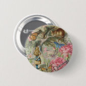 Alice Cheshire Cat Wonderland Tree Garden Button (Vorne & Hinten)