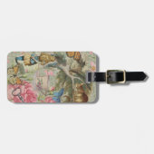 Alice Cheshire Cat Wonderland Tree Garden Gepäckanhänger (Vorderseite horizontal)