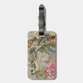 Alice Cheshire Cat Wonderland Tree Garden Gepäckanhänger (Rückseite vertikal)