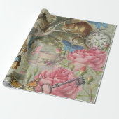 Alice Cheshire Cat Wonderland Tree Garden Geschenkpapier (Ungerollt)