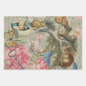 Alice Cheshire Cat Wonderland Tree Garden Geschenkpapier Set (Vorderseite 2)