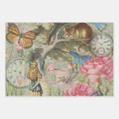 Alice Cheshire Cat Wonderland Tree Garden Geschenkpapier Set (Vorderseite)
