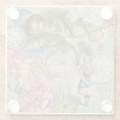 Alice Cheshire Cat Wonderland Tree Garden Glasuntersetzer (Rückseite)