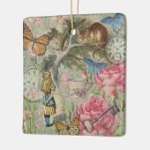 Alice Cheshire Cat Wonderland Tree Garden Keramikornament (Links)