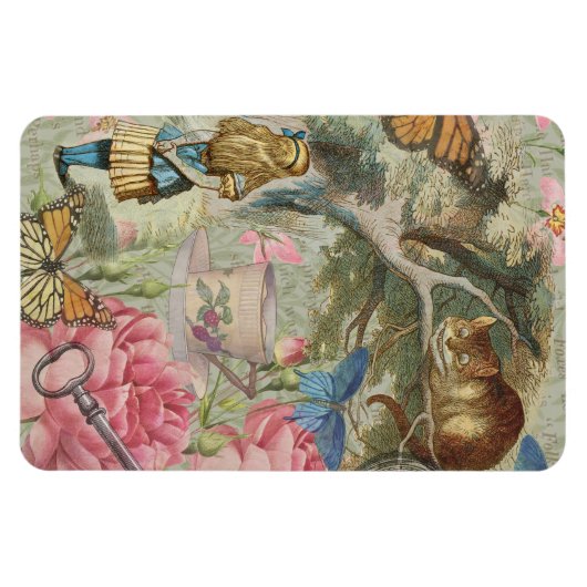 Alice Cheshire Cat Wonderland Tree Garden Magnet (Horizontal)