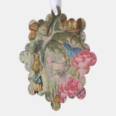 Alice Cheshire Cat Wonderland Tree Garden Ornament Karte (Linke Ecke)