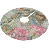 Alice Cheshire Cat Wonderland Tree Garden Polyester Weihnachtsbaumdecke (Schrägansicht)