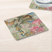 Alice Cheshire Cat Wonderland Tree Garden Rechteckiger Pappuntersetzer (angewinkelt)