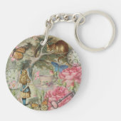 Alice Cheshire Cat Wonderland Tree Garden Schlüsselanhänger (Rückseite)