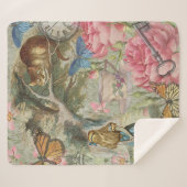 Alice Cheshire Cat Wonderland Tree Garden Sherpadecke (Vorderseite (Horizontal))