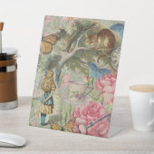 Alice Cheshire Cat Wonderland Tree Garden Sockelschild (In SItu)