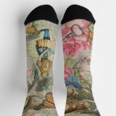 Alice Cheshire Cat Wonderland Tree Garden Socken (Oben)