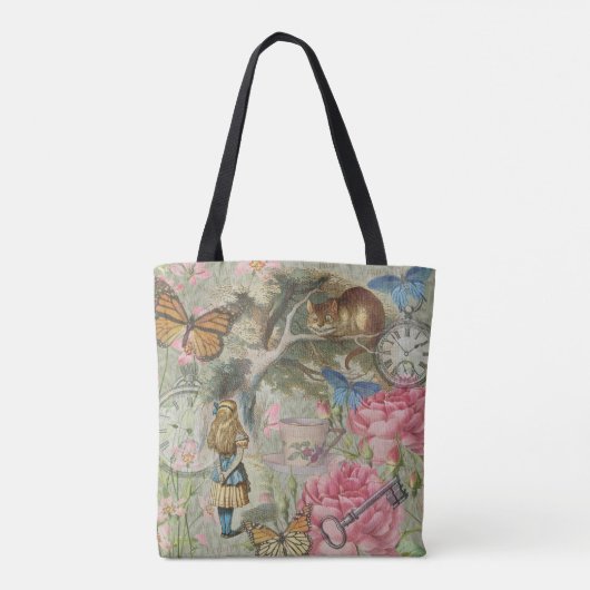 Alice Cheshire Cat Wonderland Tree Garden Tasche (Rückseite)