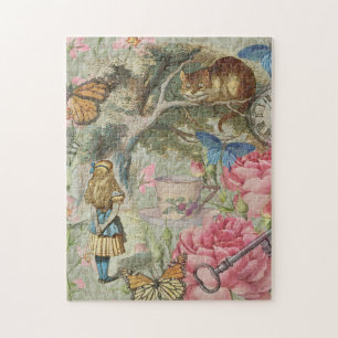 Alice Cheshire Cat Wunderland Baumgarten Puzzle