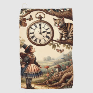 Alice & Cheshire Cat: Wunderliche Wunderland-Fanta Golfhandtuch