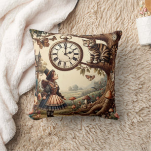 Alice & Cheshire Cat: Wunderliche Wunderland-Fanta Kissen