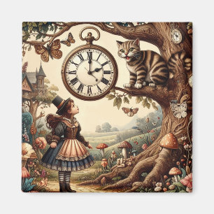 Alice & Cheshire Cat: Wunderliche Wunderland-Fanta Magnet