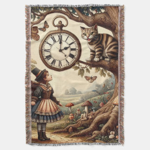 Alice & Cheshire-Katze: Wunderliche Wunderland-Fan Decke