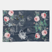 Alice Curioser Wonderland Blue Pink Tea Towel Geschirrtuch (Horizontal)