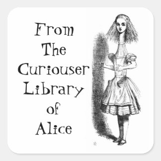 Alice Curiouser Buchzeichen Sticker