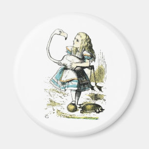 Alice & das Flamingo Licht Pastellfarben Magnet