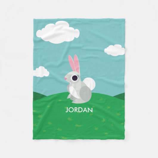 Alice das Kaninchen Fleecedecke (Vorderseite)