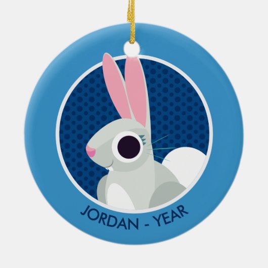 Alice das Kaninchen Keramikornament (Hinten)