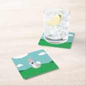 Alice das Kaninchen Rechteckiger Pappuntersetzer (Vor Ort)