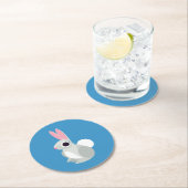 Alice das Kaninchen Runder Pappuntersetzer (Vor Ort)