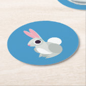 Alice das Kaninchen Runder Pappuntersetzer (Angewinkelt)