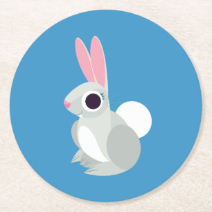 Alice das Kaninchen Runder Pappuntersetzer