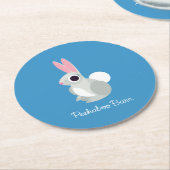 Alice das Kaninchen Runder Pappuntersetzer (Angewinkelt)
