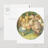 Alice & der Dodo Farbe Postkarte (Vorne/Hinten)
