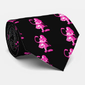 Alice & der Flamingo Rosa Krawatte (Gerollt)