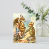 ALICE, DER GRIFFIN UND DER MOCK TURTLE POSTKARTE (Stehend Vorderseite)