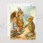 ALICE, DER GRIFFIN UND DER MOCK TURTLE POSTKARTE (Vorne/Hinten)