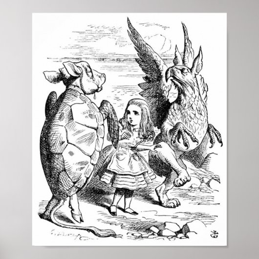 Alice, der Griffin und die Mock Turtle Dance Poster (Vorne)