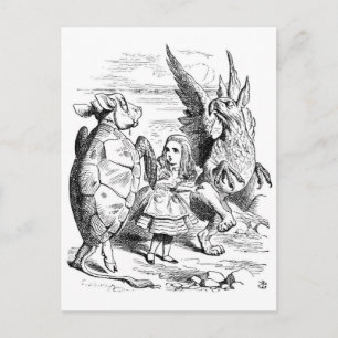 Alice, der Griffin und die Mock Turtle Dance Postkarte