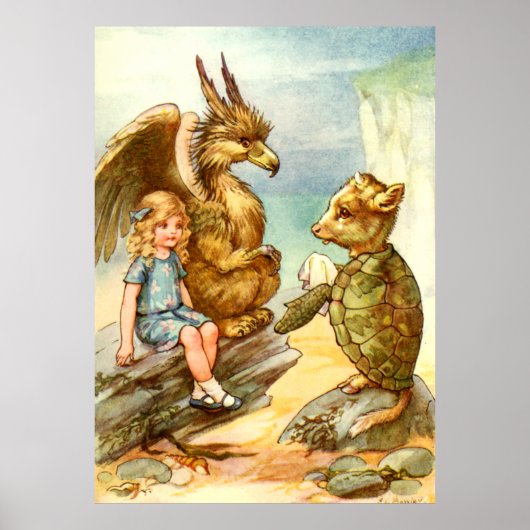 Alice, der Griffin und die Mock Turtle in Wunderla Poster (Vorne)