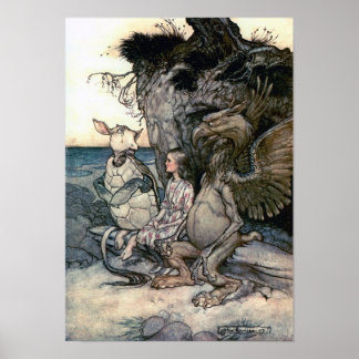 Alice, der Griffin und die Mock Turtle Poster