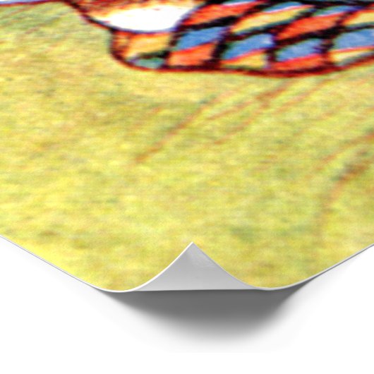 Alice, der weiße König und das Kaninchen im Wunder Poster (Ecke)