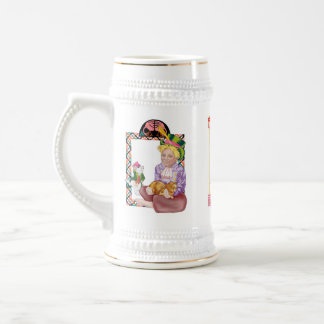 Alice, der wütende Hutmacher und die rote Königin Bierglas