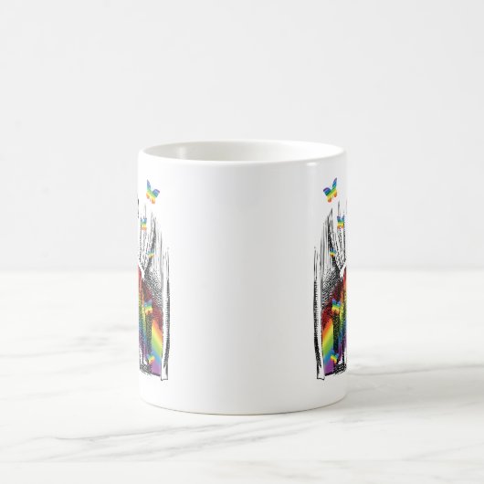 Alice, die den Regenbogen jagt Kaffeetasse (Mittel)
