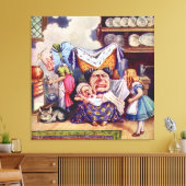 Alice, die Duchess und das Schweine Baby in der Kü Leinwanddruck (Insitu (Wohnzimmer))