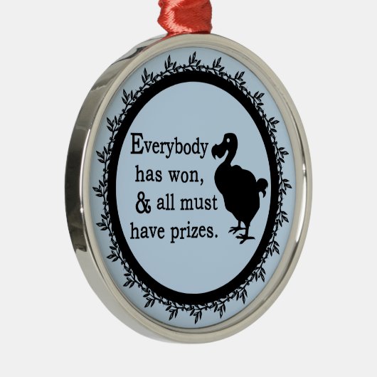 Alice Dodo Jeder hat gewonnen Silbernes Ornament (Rechts)