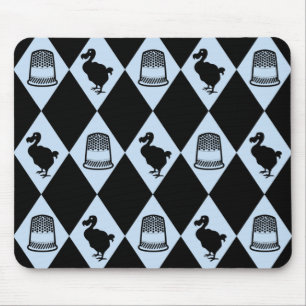 Alice Dodo und Fingerhut-Muster Mousepad