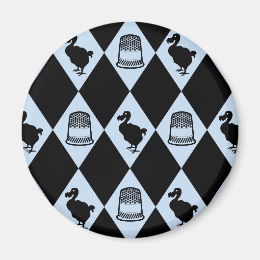 Alice Dodo und Thimble-Muster Magnet (Vorne)