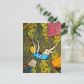 Alice Down the Rabbit Hole - Postcard Postkarte (Stehend Vorderseite)