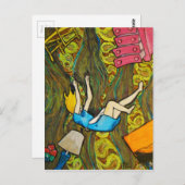 Alice Down the Rabbit Hole - Postcard Postkarte (Vorne/Hinten)