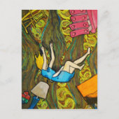 Alice Down the Rabbit Hole - Postcard Postkarte (Vorderseite)